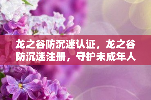 龙之谷防沉迷认证，龙之谷防沉迷注册，守护未成年人的游戏时光