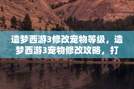 造梦西游3修改宠物等级,造梦西游3宠物修改攻略,打造你的专属萌宠 造梦西游3修改宠物等级,造梦西游3宠物修改攻略,打造你的专属萌宠