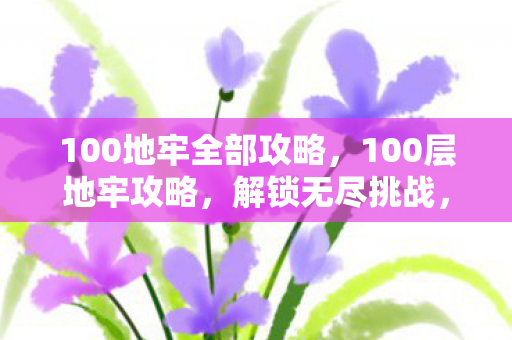 100地牢全部攻略，100层地牢攻略，解锁无尽挑战，征服每一层！