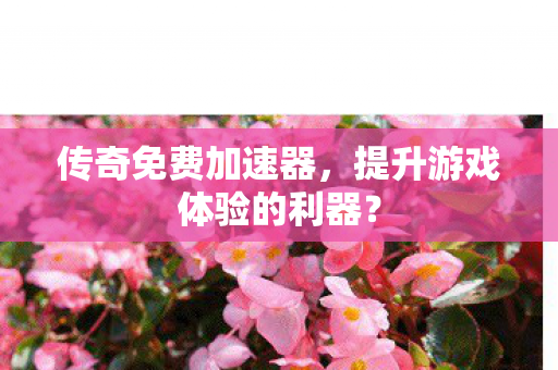 传奇免费加速器,提升游戏体验的利器? 传奇免费加速器,提升游戏体验的利器?