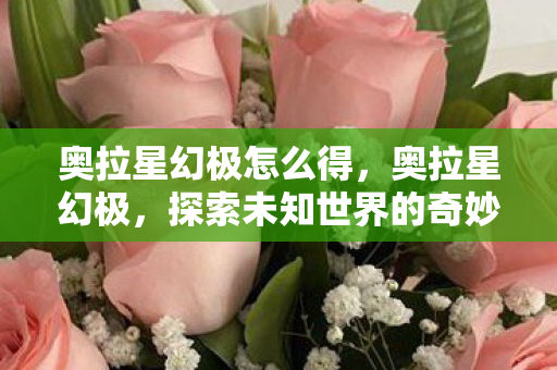 奥拉星幻极怎么得,奥拉星幻极,探索未知世界的奇妙之旅 奥拉星幻极怎么得,奥拉星幻极,探索未知世界的奇妙之旅