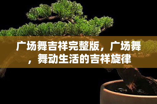 广场舞吉祥完整版，广场舞，舞动生活的吉祥旋律