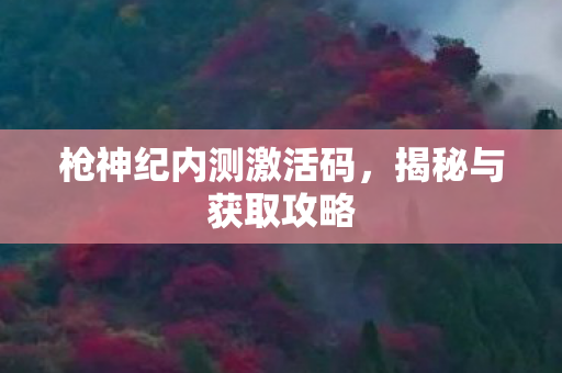 枪神纪内测激活码，揭秘与获取攻略