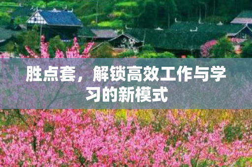 胜点套，解锁高效工作与学习的新模式