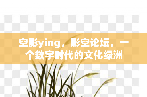 空影ying,影空论坛,一个数字时代的文化绿洲 空影ying,影空论坛,一个数字时代的文化绿洲