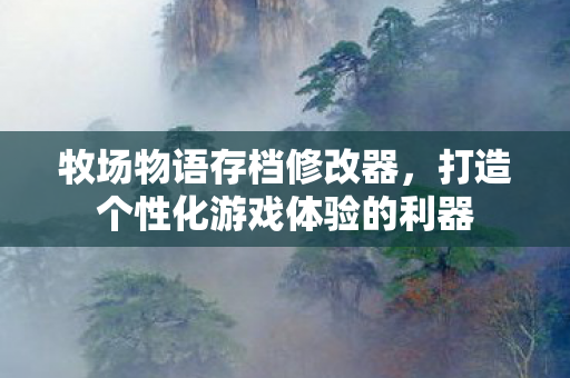 牧场物语存档修改器，打造个性化游戏体验的利器