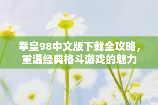 拳皇98中文版下载全攻略,重温经典格斗游戏的魅力 拳皇98中文版下载全攻略,重温经典格斗游戏的魅力