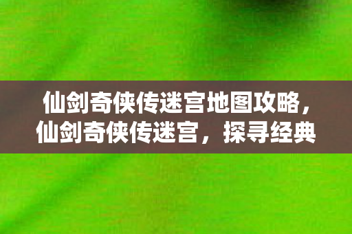 仙剑奇侠传迷宫地图攻略图片