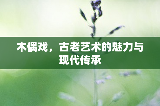 木偶戏，古老艺术的魅力与现代传承