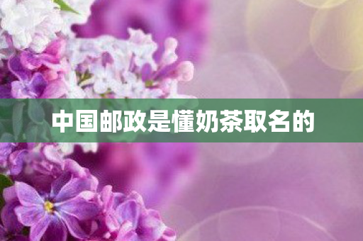 中国邮政是懂奶茶取名的