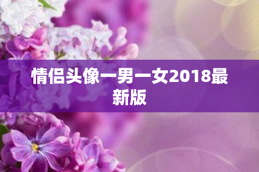 情侣头像一男一女2018最新版
