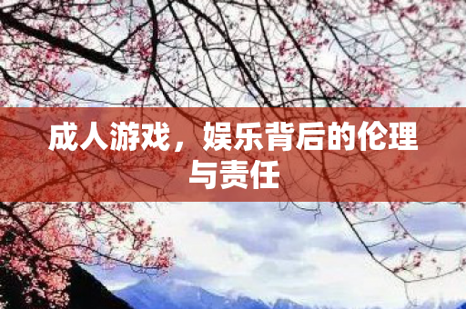 成人游戏，娱乐背后的伦理与责任