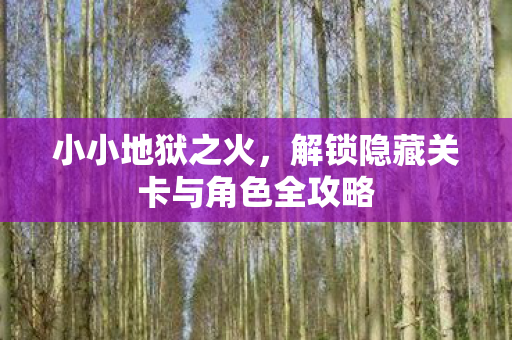 小小地狱之火，解锁隐藏关卡与角色全攻略