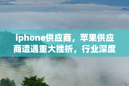 iphone供应商，苹果供应商遭遇重大挫折，行业深度剖析与未来展望