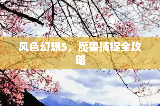 风色幻想5，魔兽捕捉全攻略