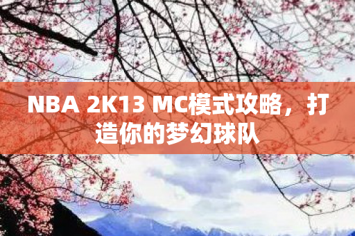 NBA 2K13 MC模式攻略，打造你的梦幻球队