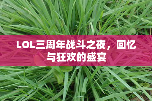 LOL三周年战斗之夜，回忆与狂欢的盛宴