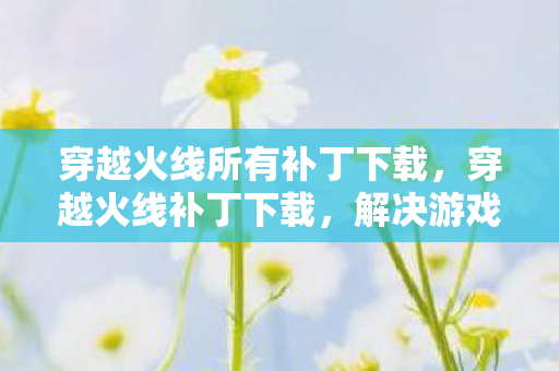 穿越火线所有补丁下载，穿越火线补丁下载，解决游戏问题，提升体验