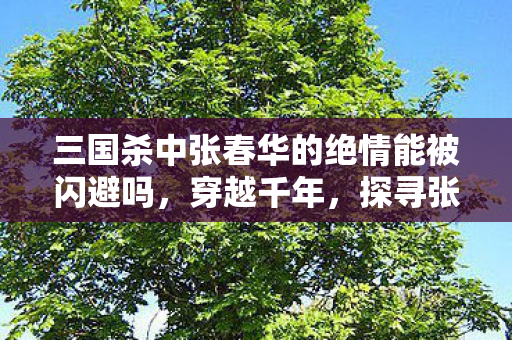 三国杀中张春华的绝情能被闪避吗，穿越千年，探寻张春华的智慧与坚韧