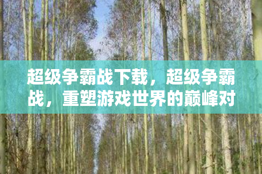 超级争霸战下载,超级争霸战,重塑游戏世界的巅峰对决 超级争霸战下载,超级争霸战,重塑游戏世界的巅峰对决