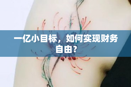 一亿小目标，如何实现财务自由？
