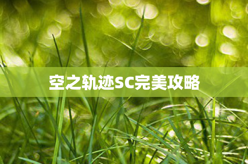 空之轨迹SC完美攻略 空之轨迹SC完美攻略