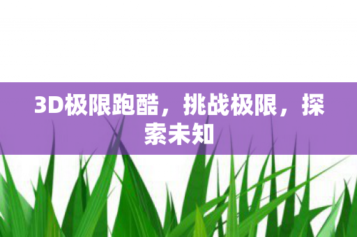 3D极限跑酷,挑战极限,探索未知 3D极限跑酷,挑战极限,探索未知