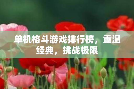 单机格斗游戏排行榜，重温经典，挑战极限