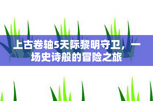 上古卷轴5天际黎明守卫，一场史诗般的冒险之旅