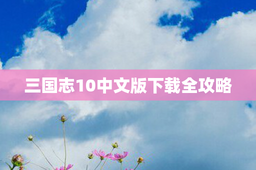 三国志10中文版下载全攻略 三国志10中文版下载全攻略