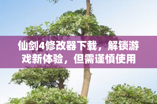 仙剑4修改器下载,解锁游戏新体验,但需谨慎使用 仙剑4修改器下载,解锁游戏新体验,但需谨慎使用