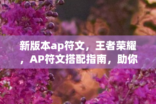 新版本ap符文，王者荣耀，AP符文搭配指南，助你成为峡谷高手