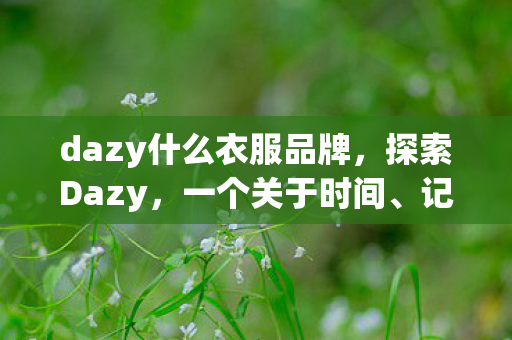 dazy什么衣服品牌，探索Dazy，一个关于时间、记忆与生活的奇妙旅程