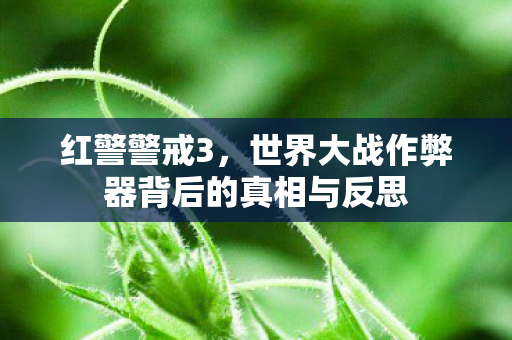 世界大战作弊器背后的真相与反思图片