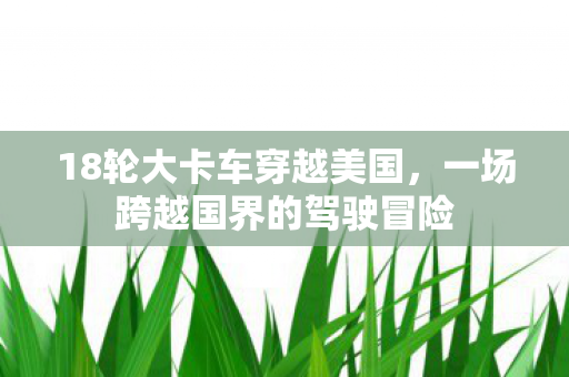 18轮大卡车穿越美国，一场跨越国界的驾驶冒险