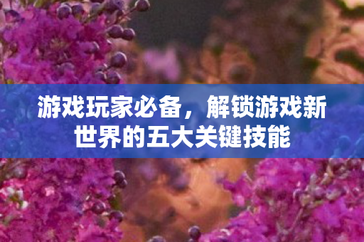 游戏玩家必备，解锁游戏新世界的五大关键技能