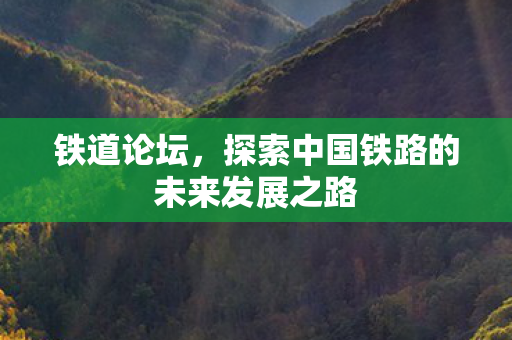 铁道论坛，探索中国铁路的未来发展之路