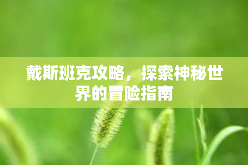 戴斯班克攻略，探索神秘世界的冒险指南