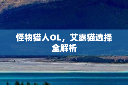 怪物猎人OL，艾露猫选择全解析