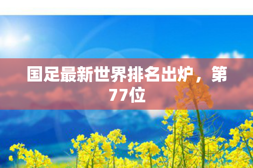 国足最新世界排名出炉，第77位