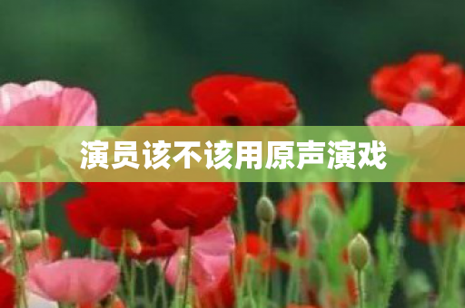 演员该不该用原声演戏