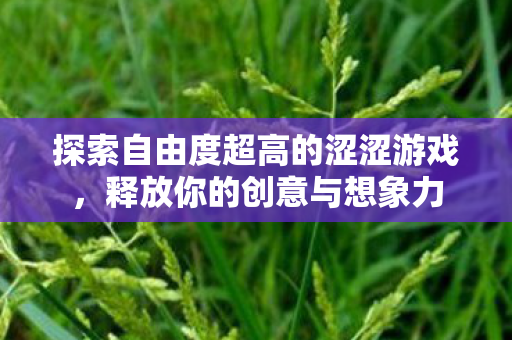 探索自由度超高的涩涩游戏图片