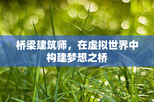 桥梁建筑师，在虚拟世界中构建梦想之桥