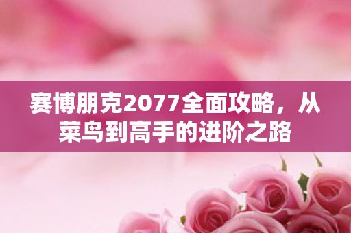 赛博朋克2077全面攻略，从菜鸟到高手的进阶之路