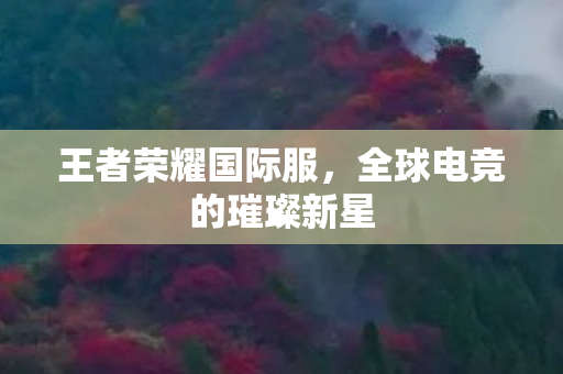 王者荣耀国际服，全球电竞的璀璨新星