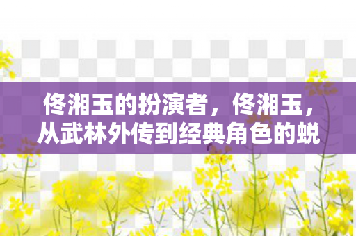 佟湘玉的扮演者，佟湘玉，从武林外传到经典角色的蜕变