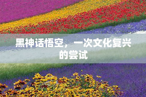 黑神话悟空，一次文化复兴的尝试