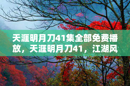 天涯明月刀41集全部免费播放，天涯明月刀41，江湖风云再起