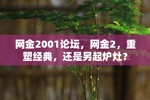 网金2001论坛，网金2，重塑经典，还是另起炉灶？