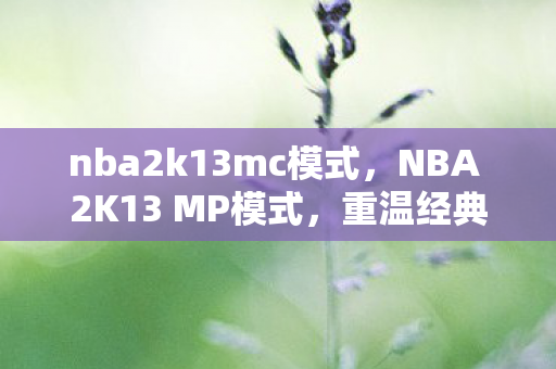nba2k13mc模式,NBA 2K13 MP模式,重温经典,挑战自我 nba2k13mc模式,NBA 2K13 MP模式,重温经典,挑战自我